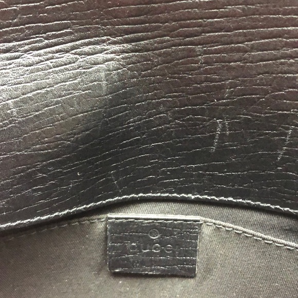 Gucci Blk Canvas GG Horsebit Clutch Shoulder Bag - Picture 6 of 8